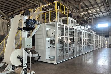 Línea de producción de toallas sanitarias con servoaccionamiento