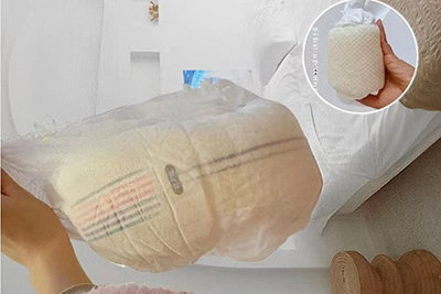 Línea de producción de pañales para bebés con servoaccionamiento